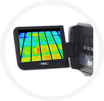 Pantalla lateral de la cámara termográfica G100MD