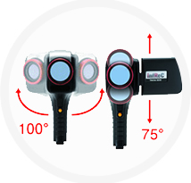 Detalle de la lente de la cámara termográfica R300